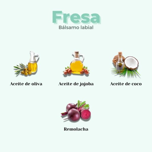 Balsamo labial natural rojo fresa Banbu
