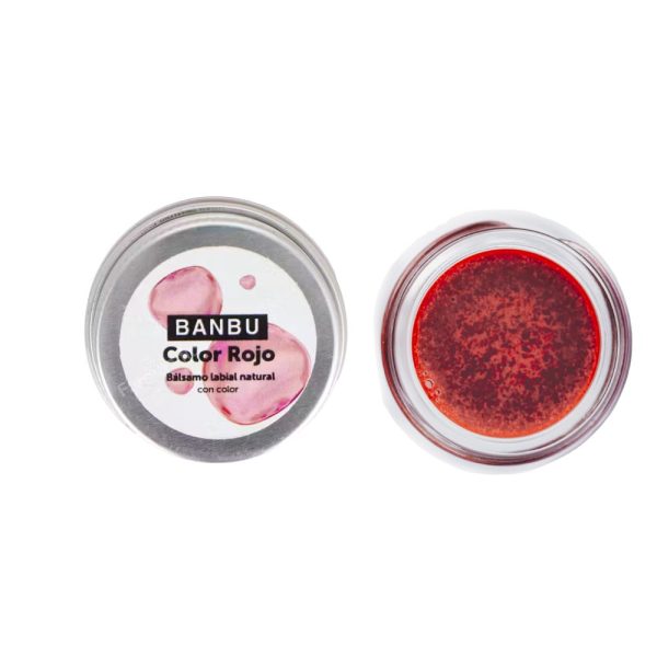 Balsamo labial natural rojo fresa Banbu