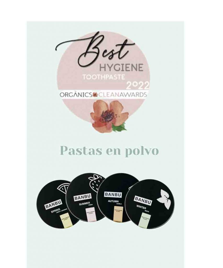 Premio pasta dientes Banbu marca local zero waste