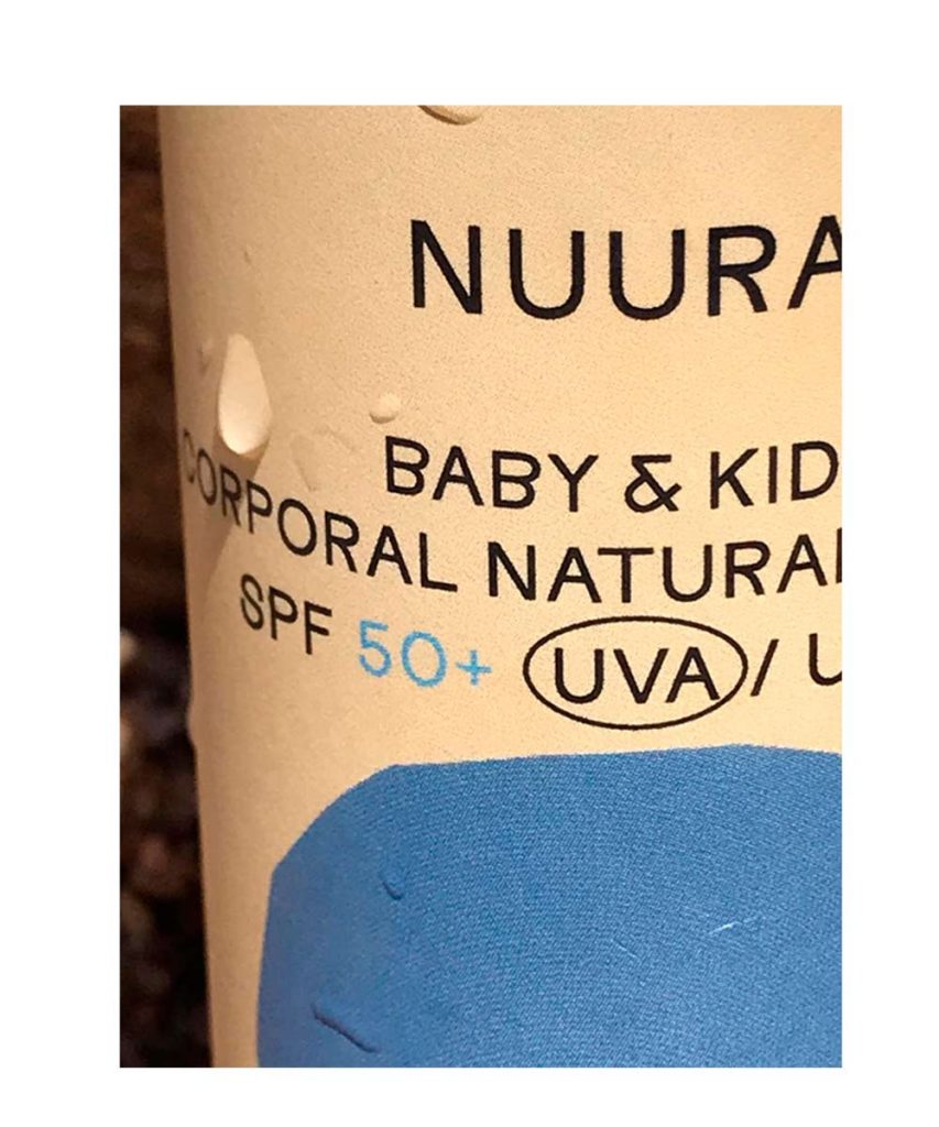 Proteccion solar bebes y niños natural Nuura