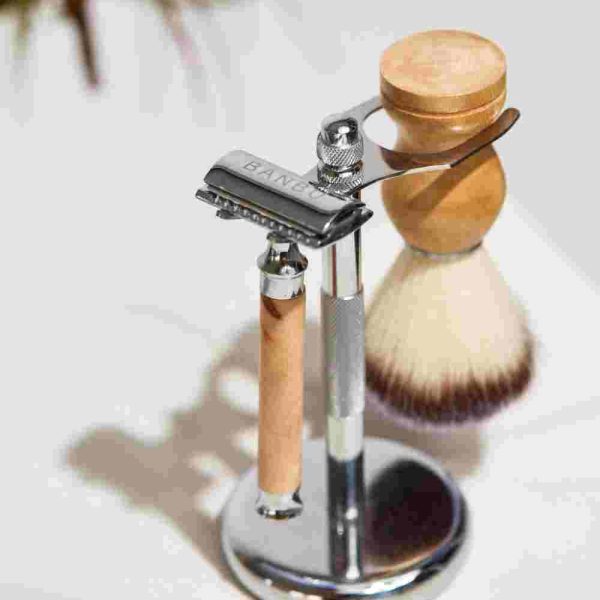 Stand para maquinilla y brocha de afeitar BANBU