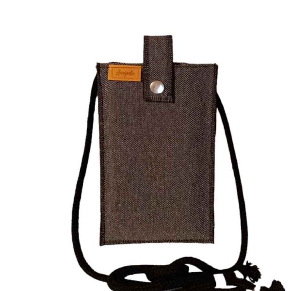Porta móvil rectangular sostenible loneta gris reutilizada Anajorlu