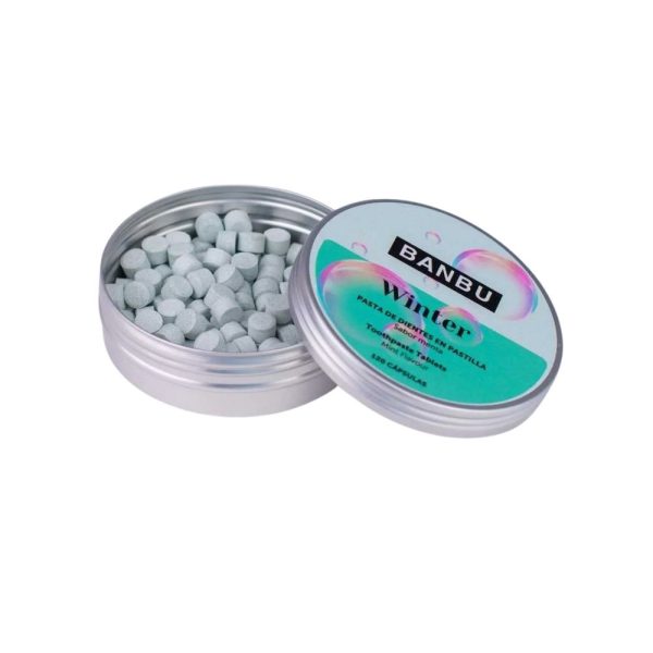 dentrifico natural en pastillas de menta winter de Banbu