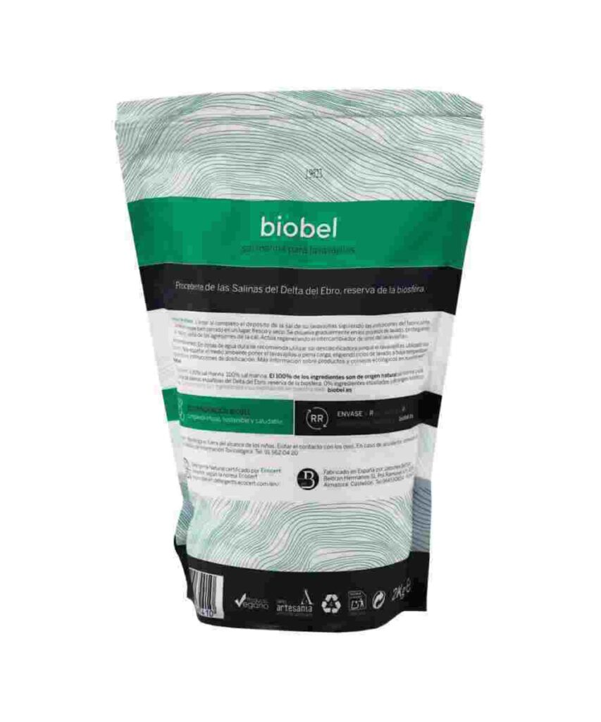 Sal ecológica para lavavajillas automático Biobel