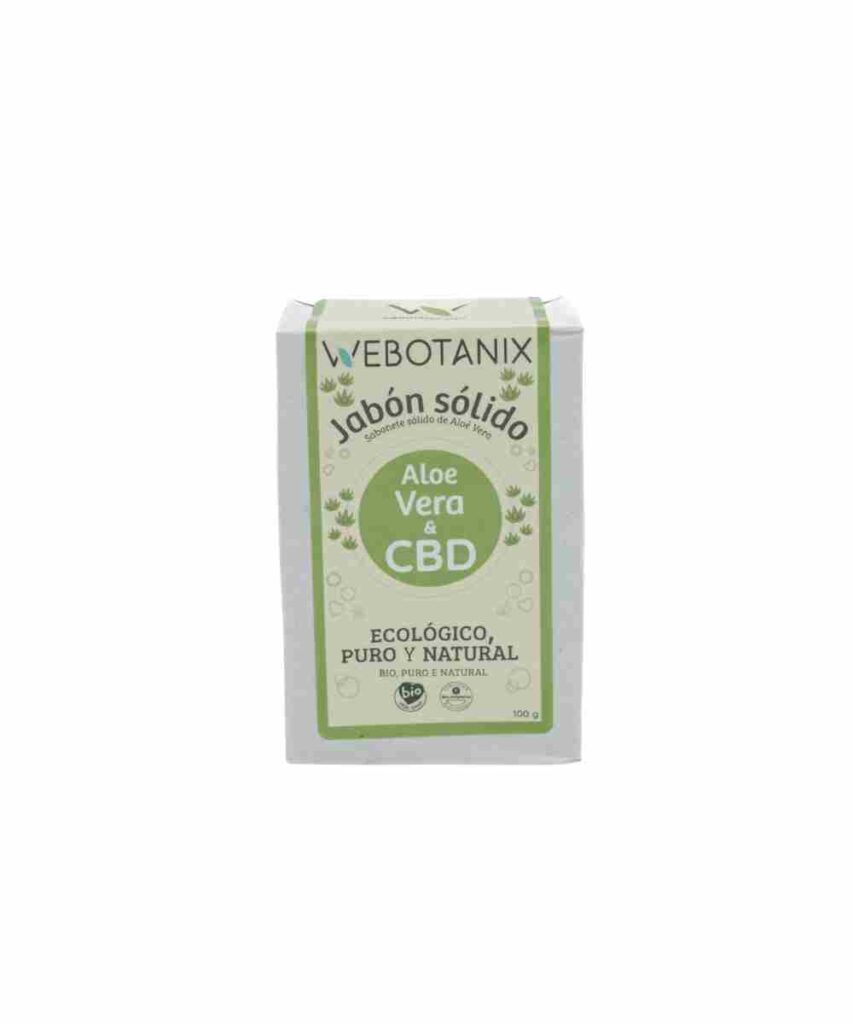 jabon sólido aloe vera y cbd ecológico WeBotanix