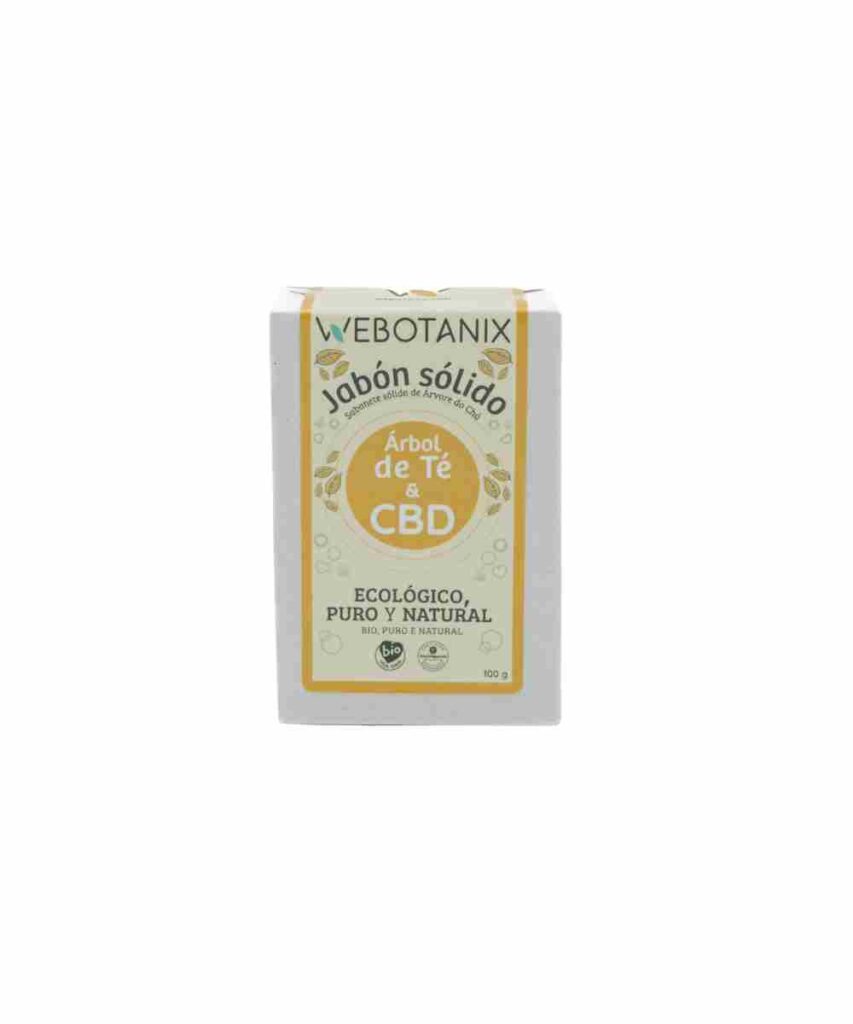 jabon sólido árbol del té y cbd ecológico WeBotanix