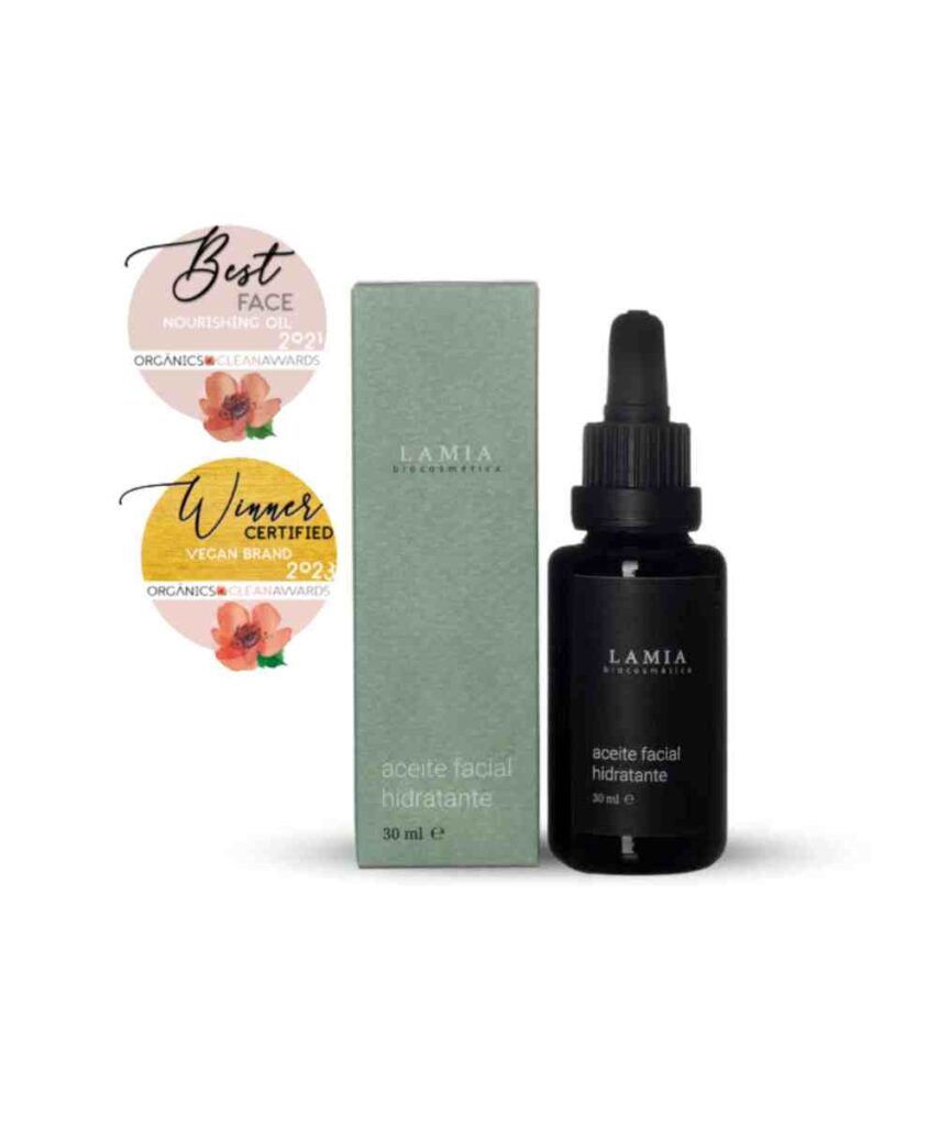 Aceite facial hidrante ecológico piel sensible Lamia Biocosmeticos