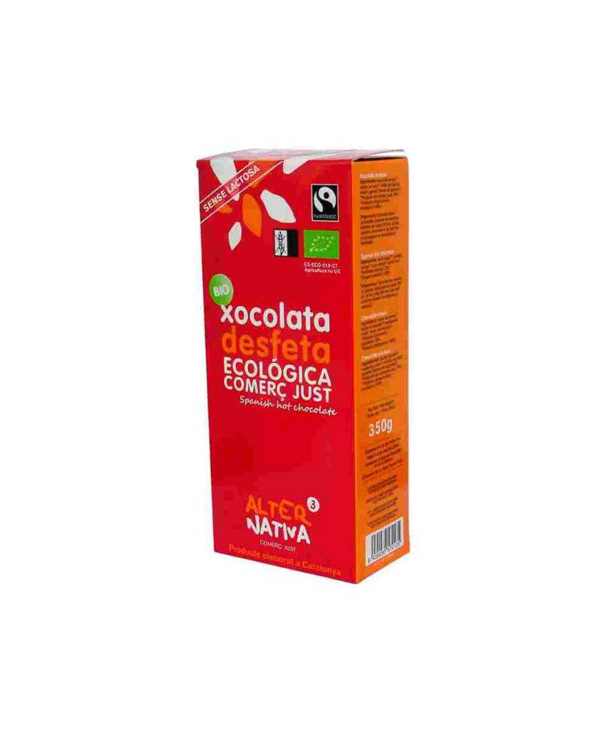 Chocolate a la taza ecológico y fairtrade de Alternativa3