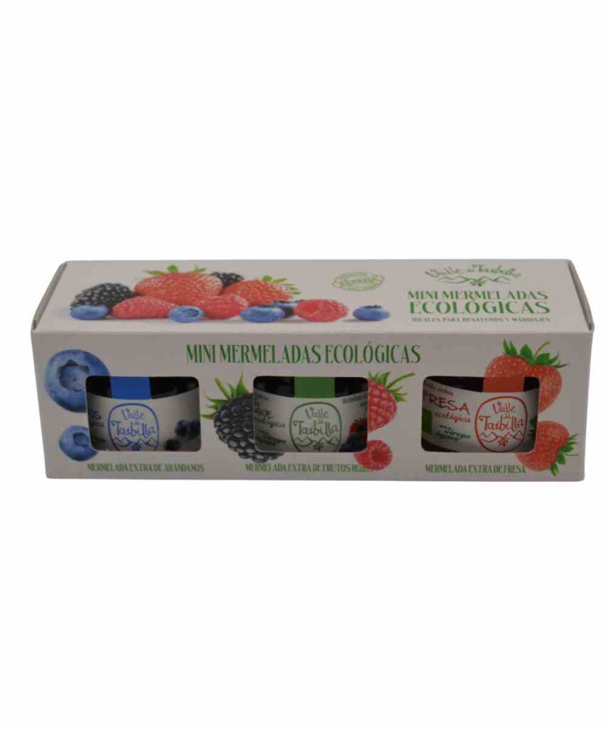 Pack degustación mini mermeladas BIO con sirope de ágave Valle del Taibilla