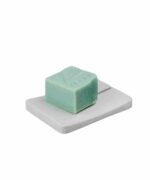 Jabonera pequeña gris de piedra natural Banbu