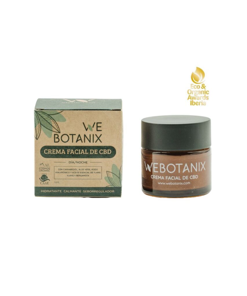 crema facial con cbd BIO y vegana Webotanix