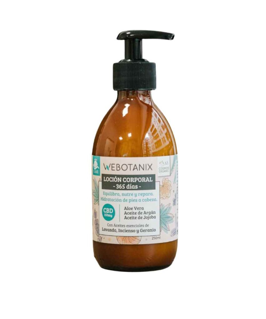 Loción corporal con CBD BIO y Vegana de WeBotanix