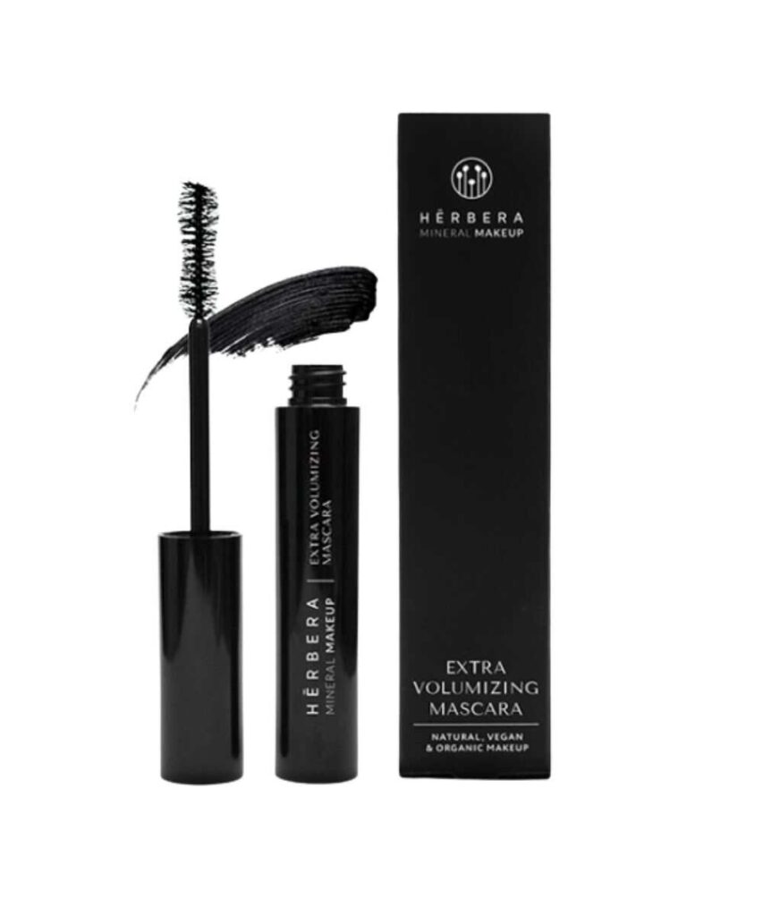 Máscara de pestañas extra volumen black onyx de Herbera