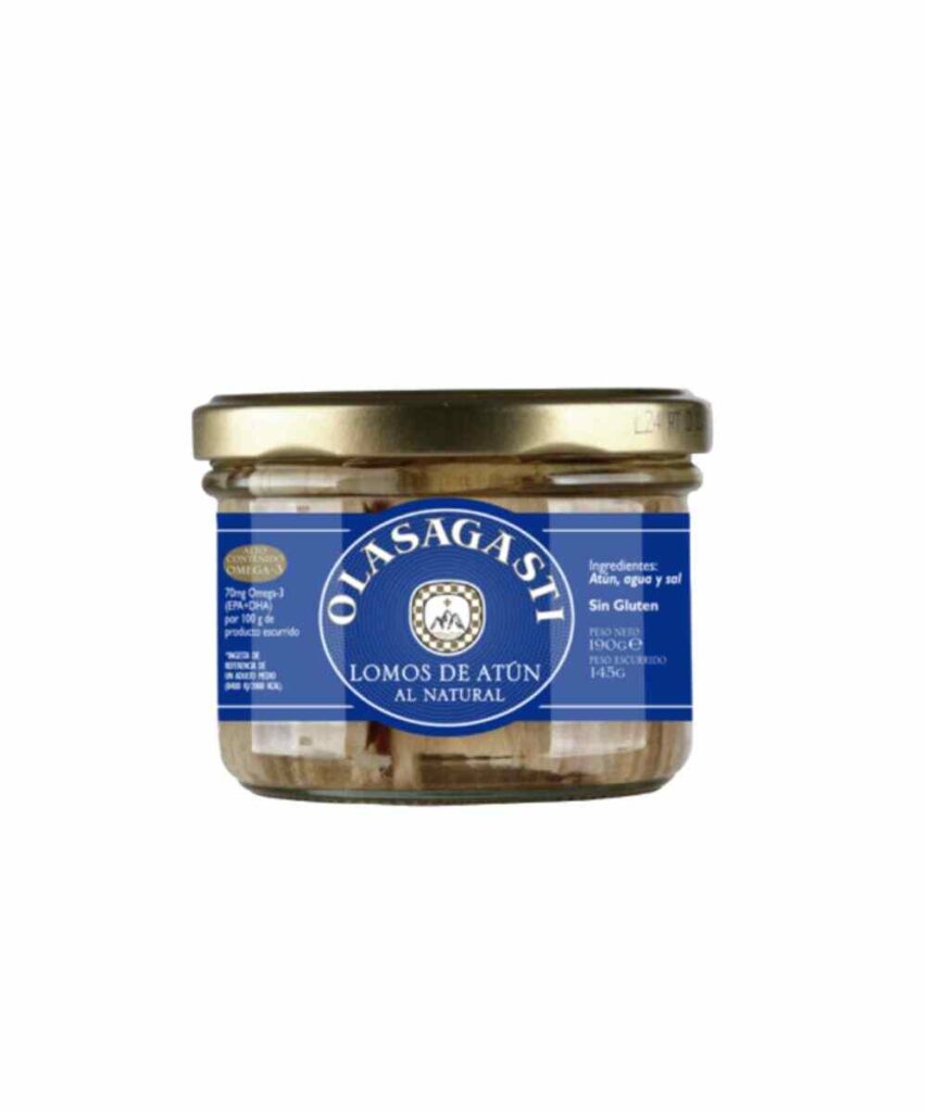 Lomos de atún claro al natural de Olasagasti