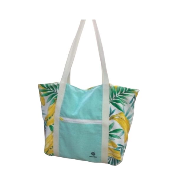 Bolso de playa familiar hecho a mano con estampado tropical de Anajorlu