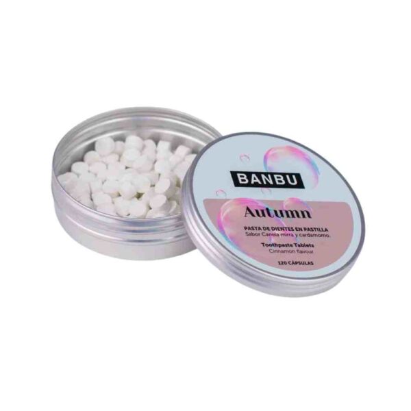 Pasta de dientes en pastilla sabor a canela Autum Banbu