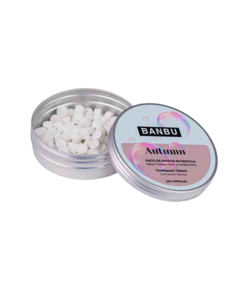 Pasta de dientes en pastilla sabor a canela Autum Banbu