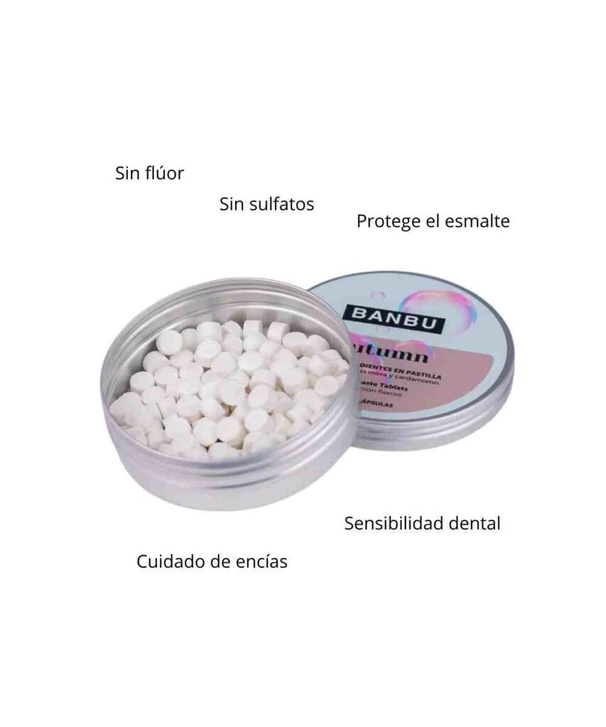 Pasta de dientes en pastilla sabor a canela Autum Banbu