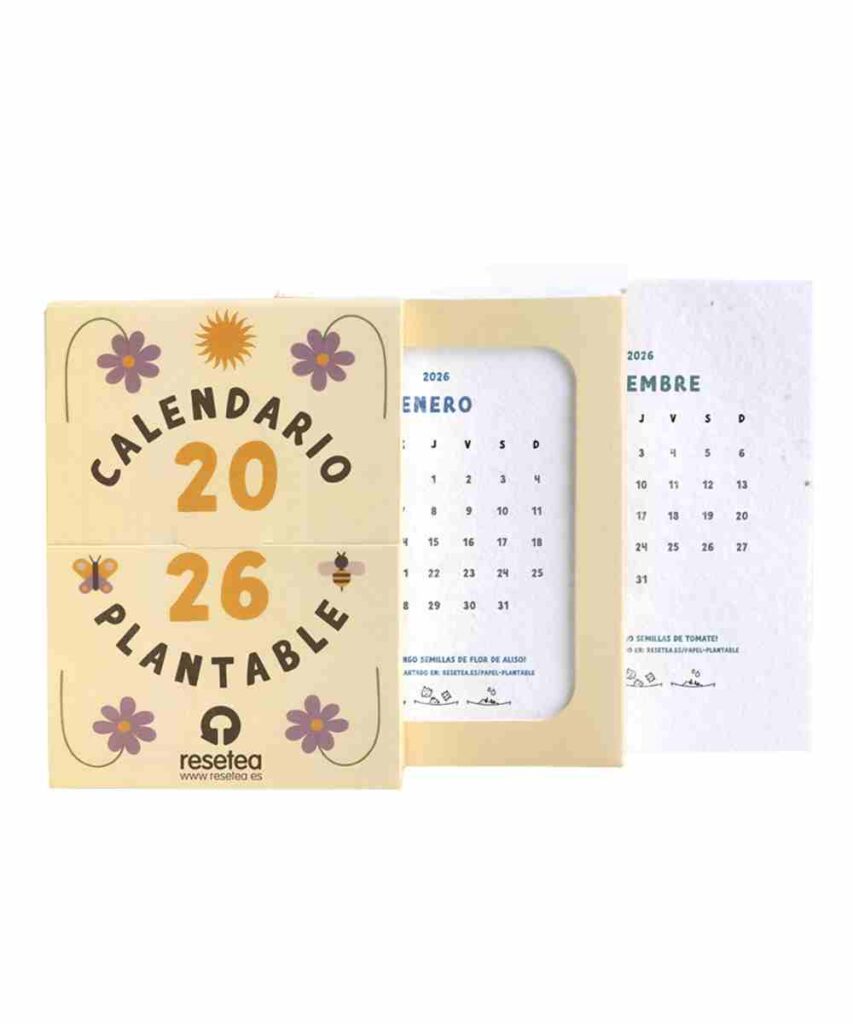 Calendario Plantable Regalo Original y sostenible Resetea