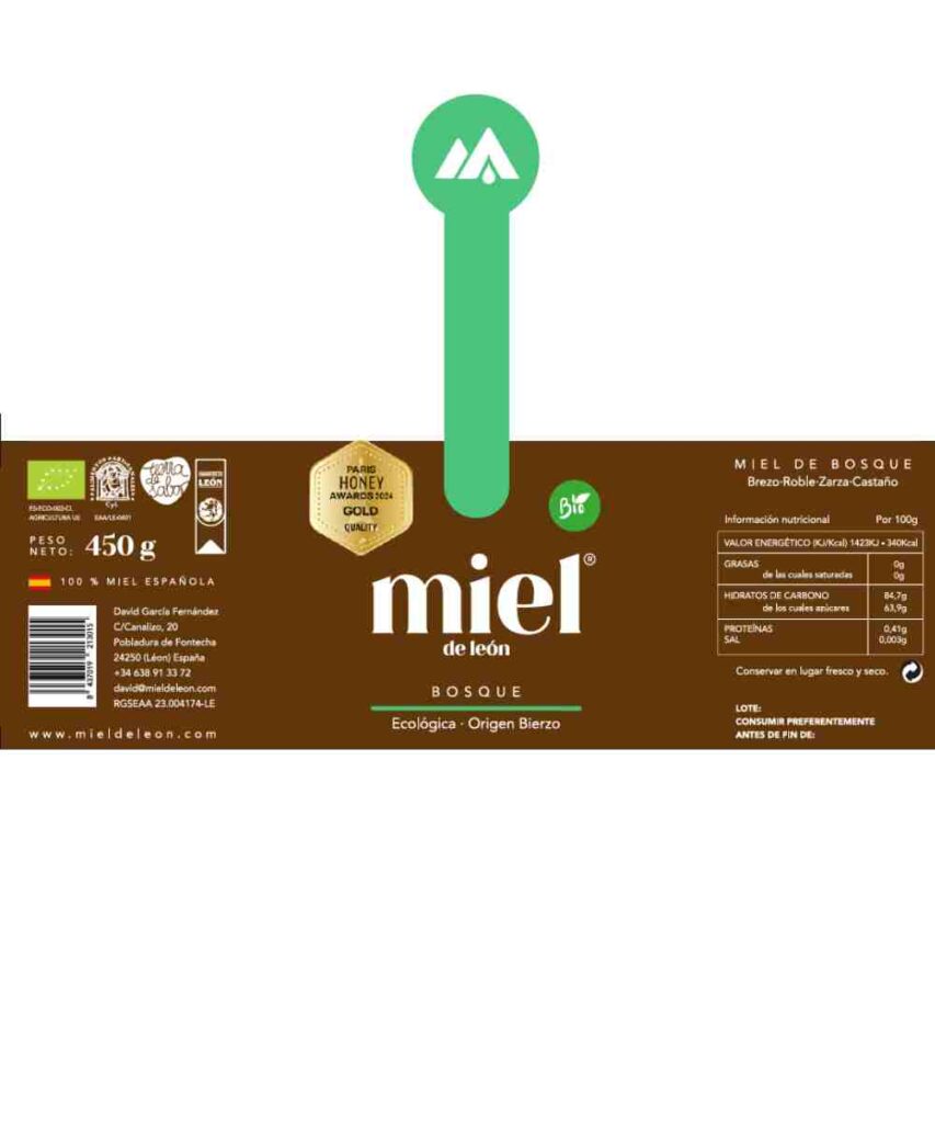 Miel de bosque ecológica y cruda Miel de León