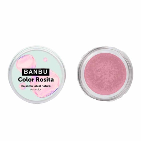Bálsamo labial natural hidrante con color Rosa Banbu