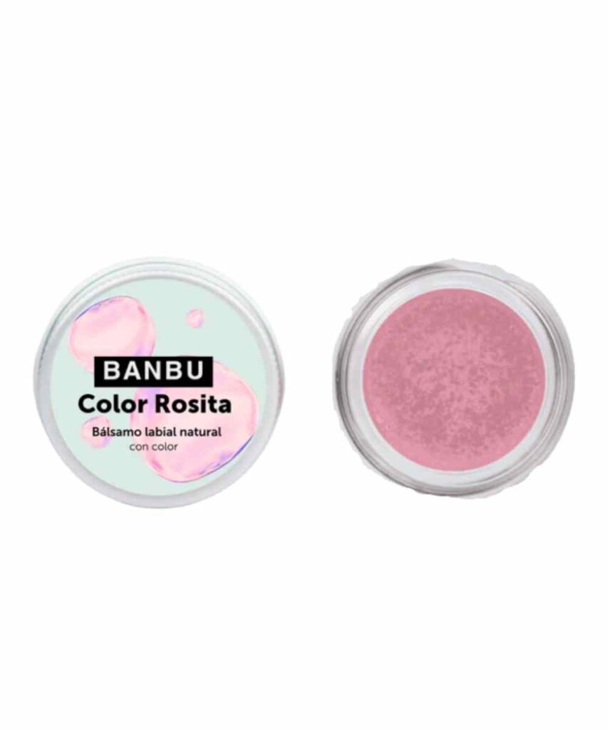 Bálsamo labial natural hidrante con color Rosa Banbu