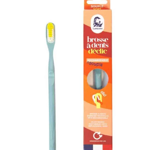 Cepillo de dientes con cabezal intercambiable cerdas suaves Lamazuna