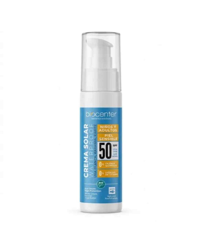 Protector solar mineral natural Cara Cuerpo Adulto Niños Biocenter