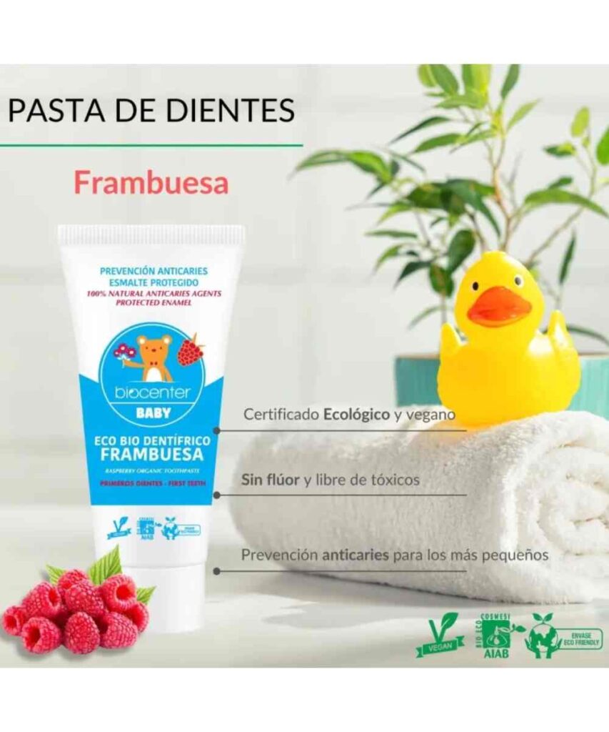 Pasta de dientes sin fluor bebes y niños ecologica Biocenter