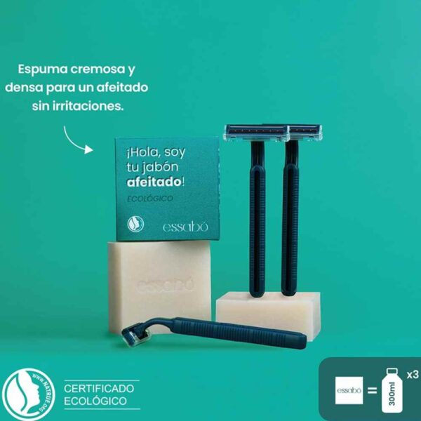 jabon afeitado ecologico y vegano con karite Essabo