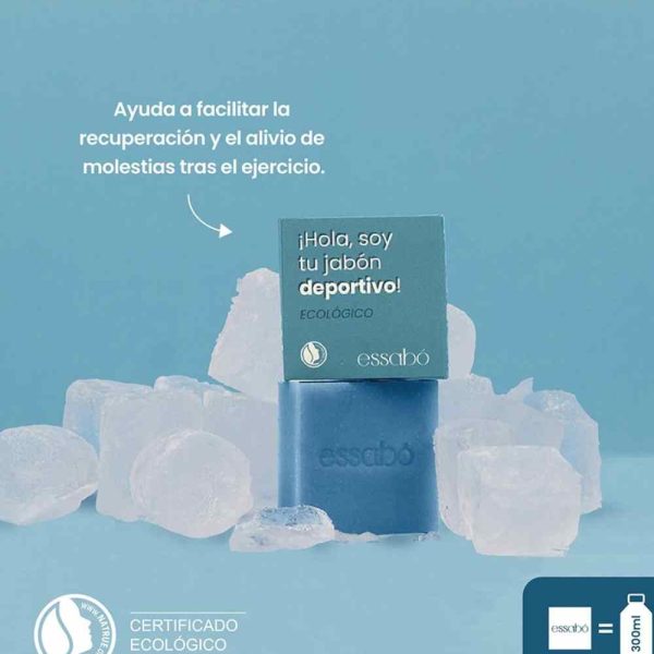Jabon deportivo revitalizante ecologico Essabó con mentol y magnesio