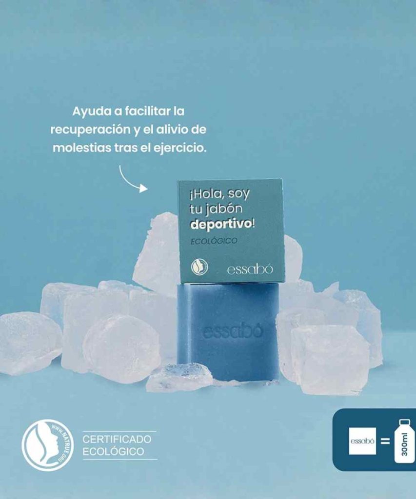 Jabon deportivo revitalizante ecologico Essabó con mentol y magnesio