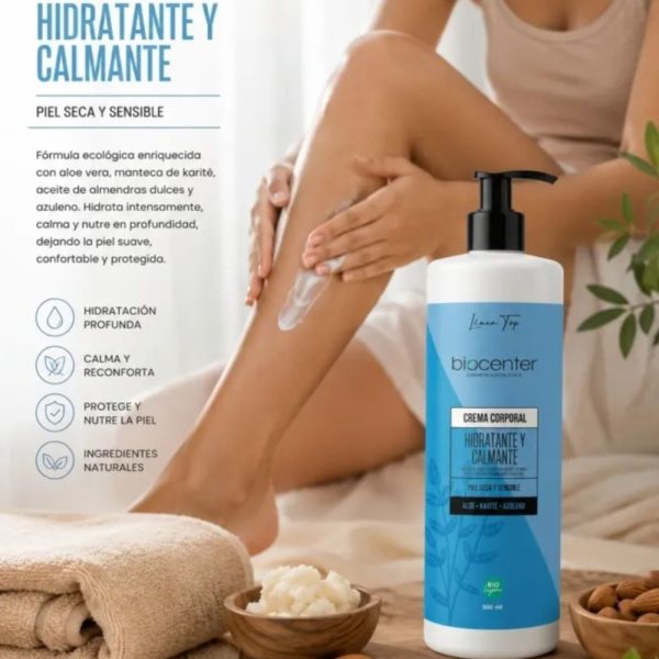 Crema corporal hidratante y calmante ecologica y vegana Biocenter 500 ml