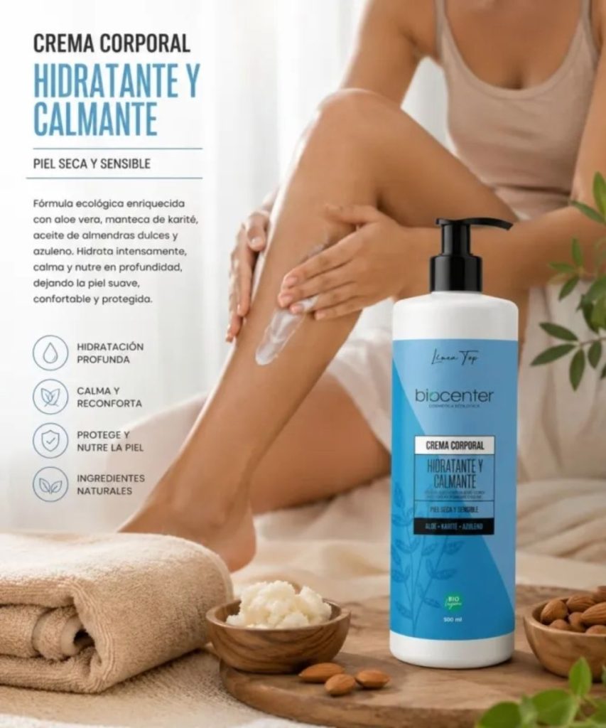 Crema corporal hidratante y calmante ecologica y vegana Biocenter 500 ml