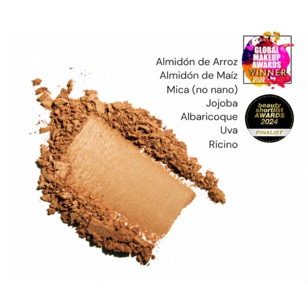 Polvo bronceador natural Sunkissed ecológico y vegano Herbera detalle ingredientes