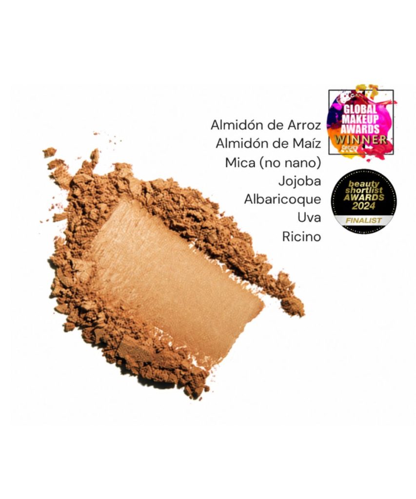 Polvo bronceador natural Sunkissed ecológico y vegano Herbera detalle ingredientes